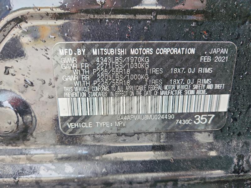 Продаж на аукціоні авто 2021 Mitsubishi Outlander Sport, vin: JA4APVAU8MU024490, номер лоту: 79457665