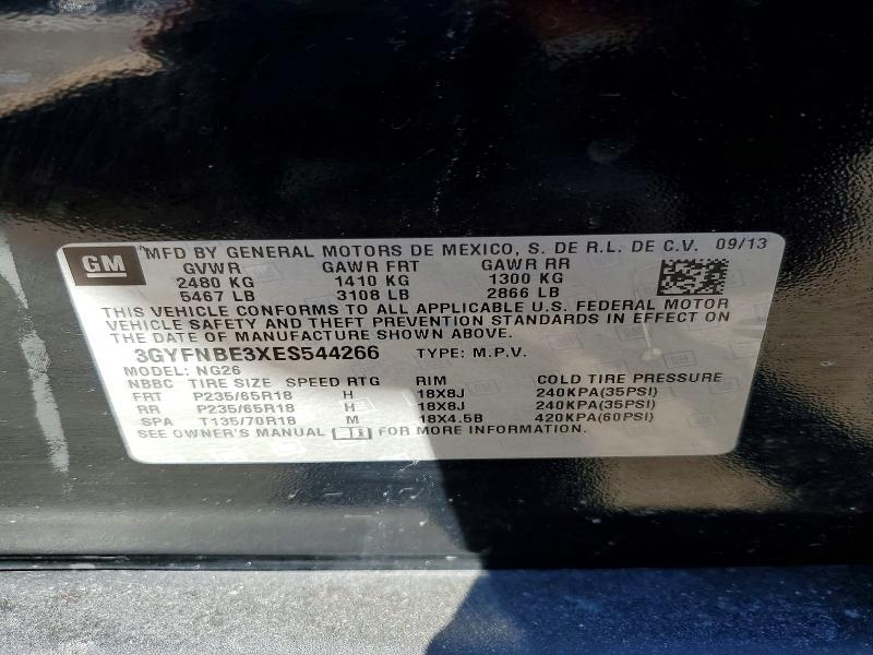 2014 Cadillac Srx მანქანა იყიდება აუქციონზე, vin: 3GYFNBE3XES544266, აუქციონის ნომერი: 47344136