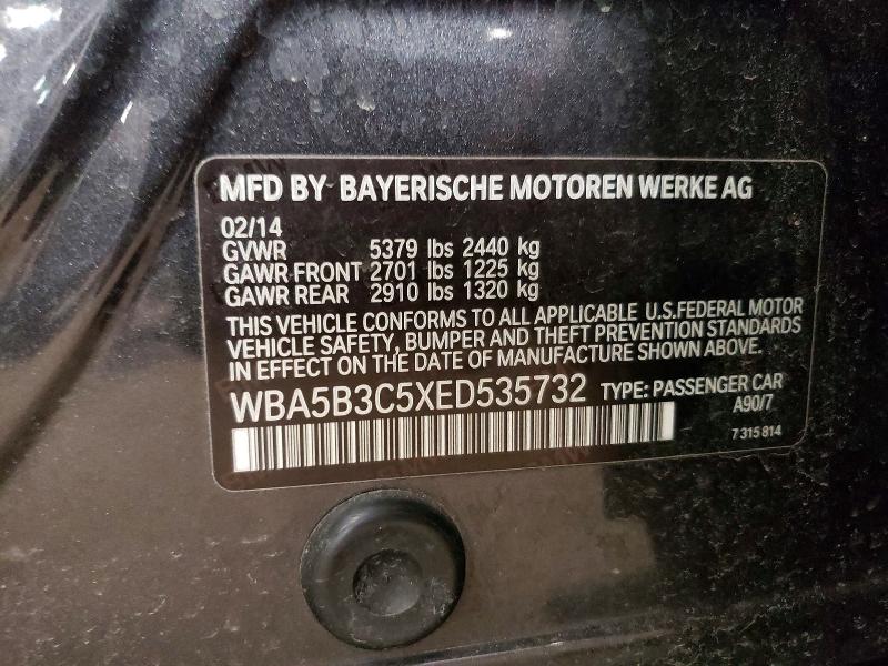2014 Bmw 535 მანქანა იყიდება აუქციონზე, vin: WBA5B3C5XED535732, აუქციონის ნომერი: 46584926
