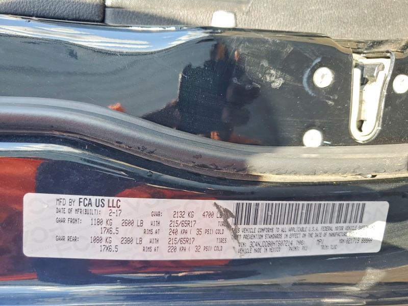 Продажа на аукционе авто 2017 Jeep Compass, vin: 3C4NJDDB0HT607214, номер лота: 79826665