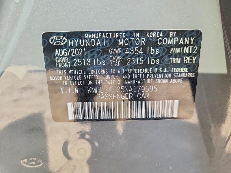 Продаж на аукціоні авто 2022 Hyundai Sonata, vin: KMHL34J25NA179595, номер лоту: 79893865