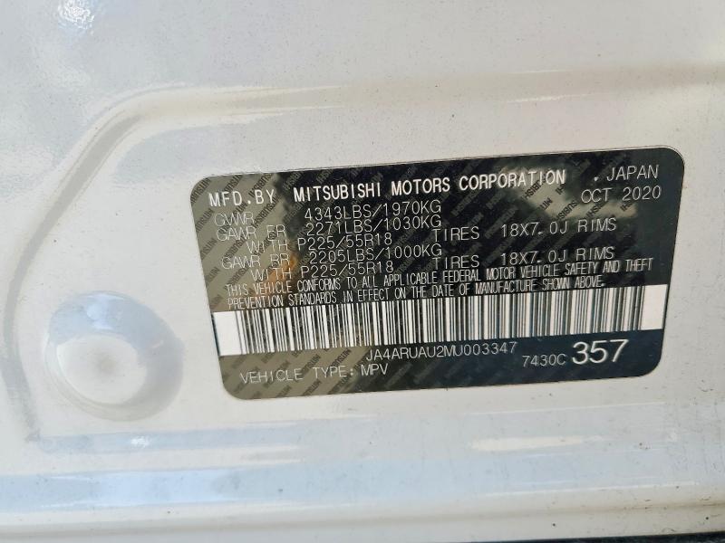 Продаж на аукціоні авто 2021 Mitsubishi Outlander Sport, vin: JA4ARUAU2MU003347, номер лоту: 45472516