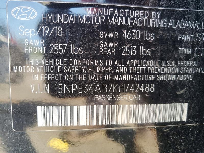 Продажа на аукционе авто 2019 Hyundai Sonata, vin: 5NPE34AB2KH742488, номер лота: 47168336