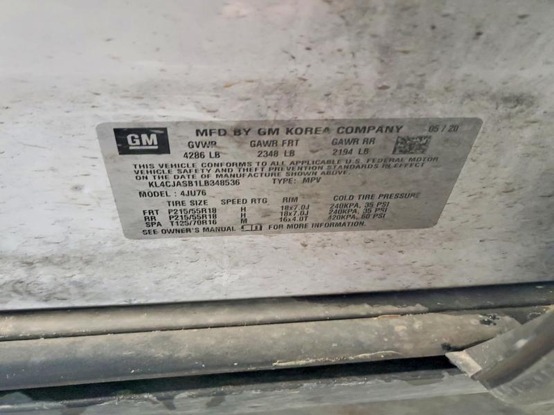 Продаж на аукціоні авто 2020 Buick Encore, vin: KL4CJASB1LB348536, номер лоту: 48168586
