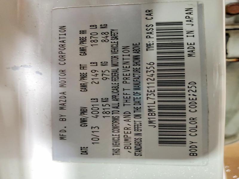 Aukcja sprzedaży 2014 Mazda 3, vin: JM1BM1L73E1124356, numer aukcji: 48045736