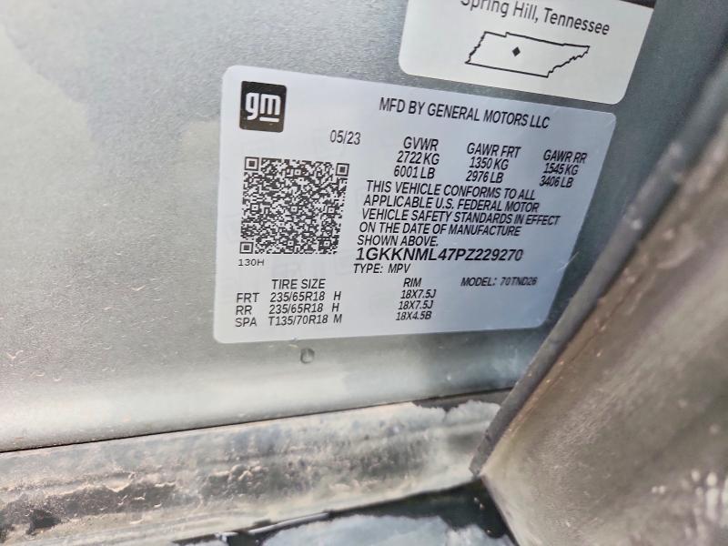 2023 Gmc Acadia მანქანა იყიდება აუქციონზე, vin: 1GKKNML47PZ229270, აუქციონის ნომერი: 41650096