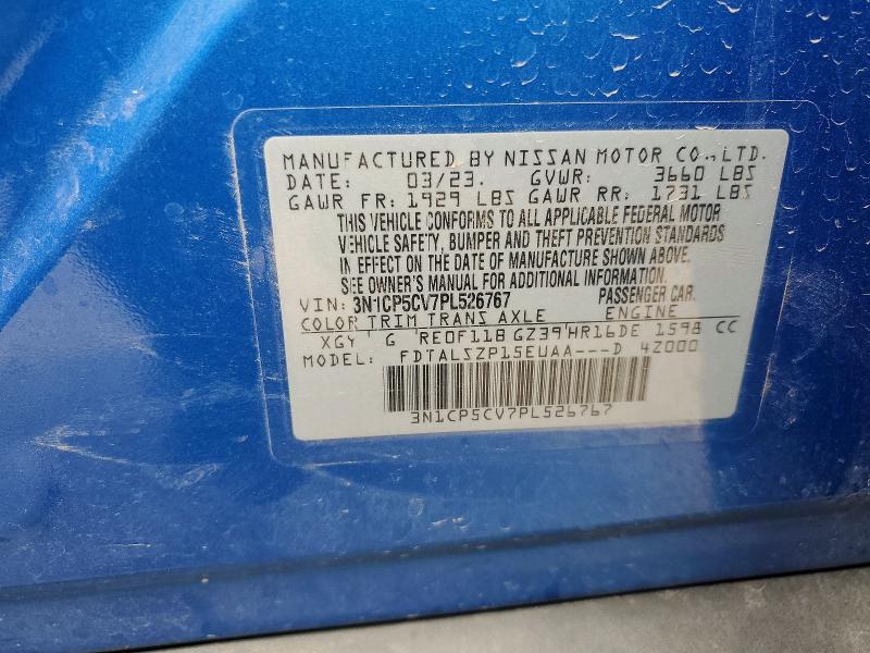 Продажа на аукционе авто 2023 Nissan Kicks, vin: 3N1CP5CV7PL526767, номер лота: 79267465