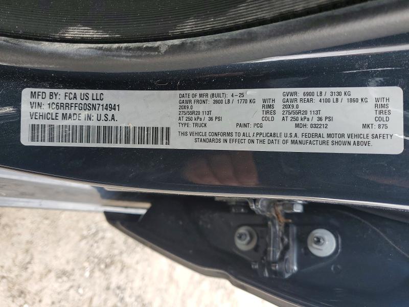 Продажа на аукционе авто 2025 Ram 1500, vin: 1C6RRFFG0SN714941, номер лота: 46983636