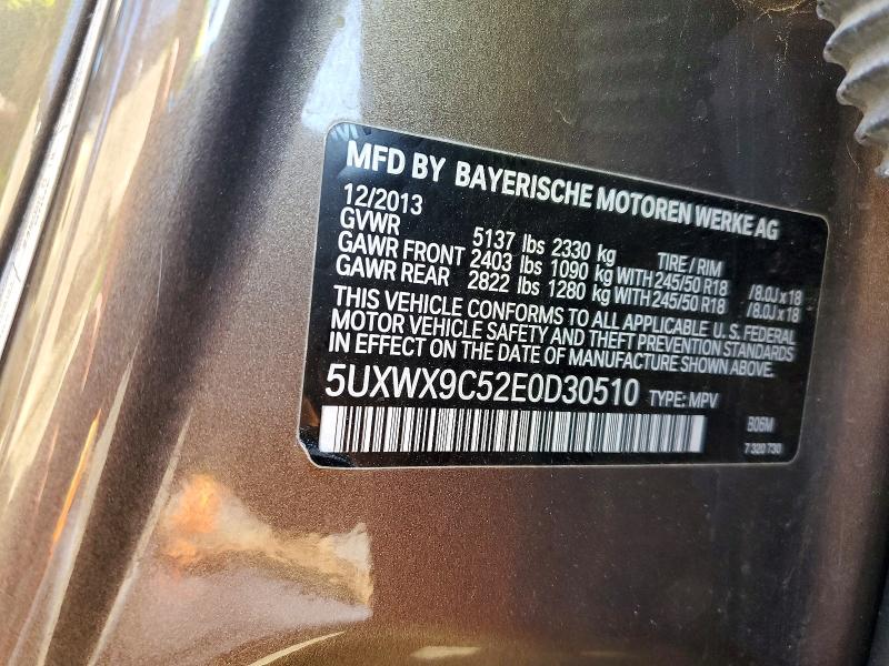 Продаж на аукціоні авто 2014 Bmw X3, vin: 5UXWX9C52E0D30510, номер лоту: 47105606