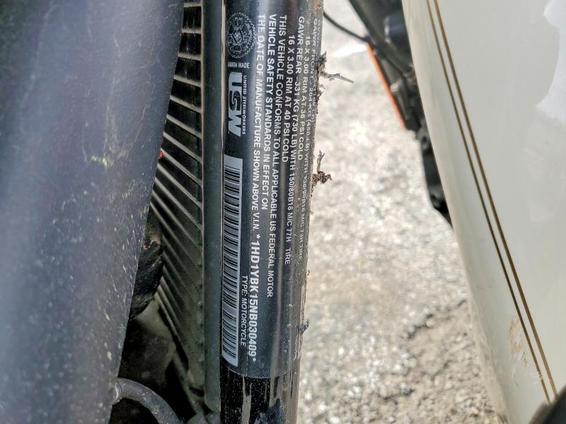 41875536 :رقم المزاد ، 1HD1YBK15NB030409 vin ، 2022 Harley Davidson Flhcs مزاد بيع