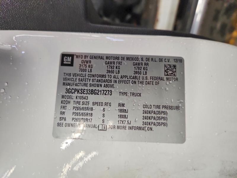 Продаж на аукціоні авто 2011 Chevrolet Silverado, vin: 3GCPKSE33BG217273, номер лоту: 79550635