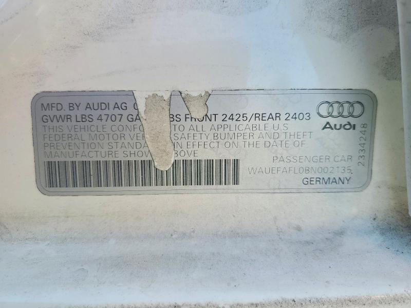 Продаж на аукціоні авто 2011 Audi A4, vin: WAUEFAFL0BN002135, номер лоту: 47641786