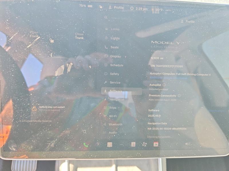 46946326 :رقم المزاد ، 7SAYGDEE2TF370191 vin ، 2026 Tesla Model Y مزاد بيع
