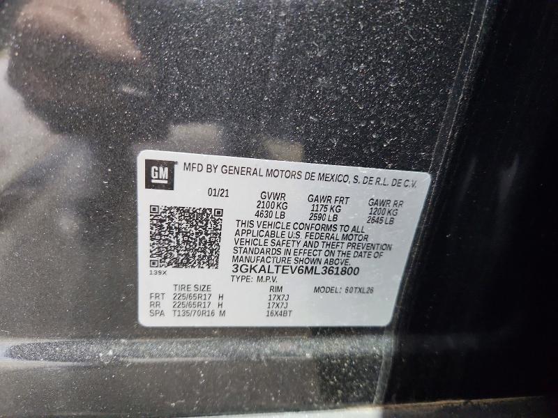 2021 Gmc Terrain მანქანა იყიდება აუქციონზე, vin: 3GKALTEV6ML361800, აუქციონის ნომერი: 41645746