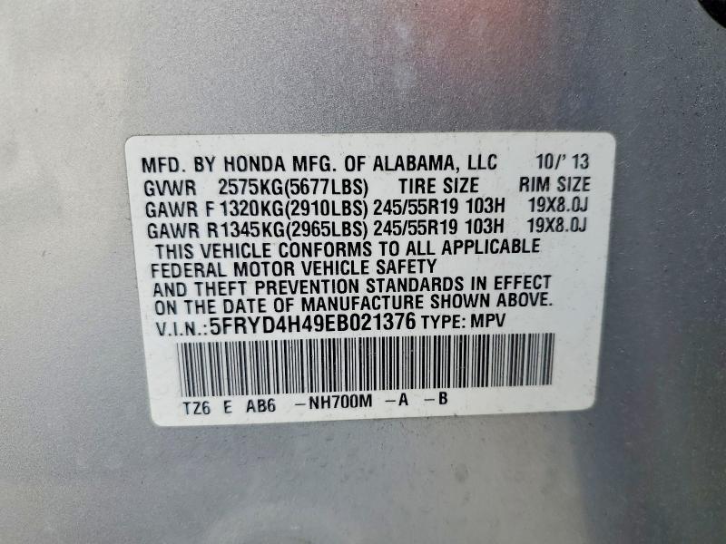 Продажа на аукционе авто 2014 Acura Mdx, vin: 5FRYD4H49EB021376, номер лота: 46484926