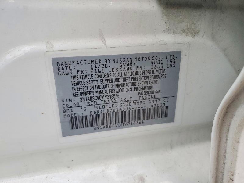 41863276 :رقم المزاد ، 3N1AB8CV0MY218586 vin ، 2021 Nissan Sentra مزاد بيع