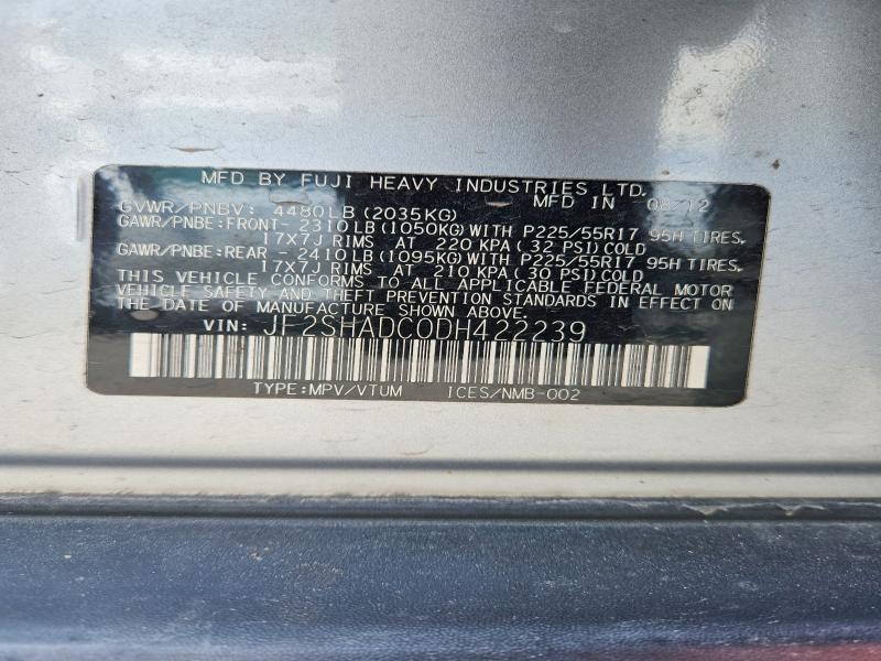 Продажа на аукционе авто 2013 Subaru Forester, vin: JF2SHADC0DH422239, номер лота: 48188816