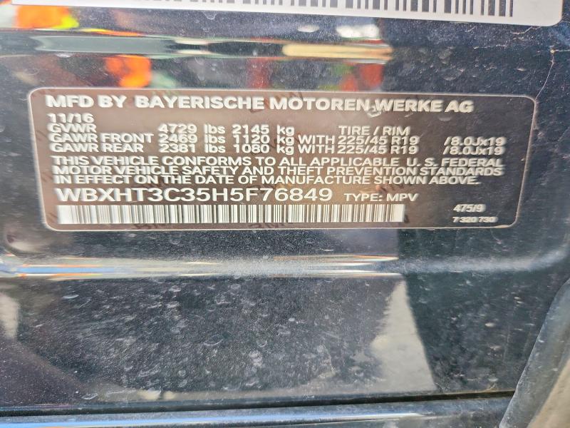 Продаж на аукціоні авто 2017 Bmw X1, vin: WBXHT3C35H5F76849, номер лоту: 46116376