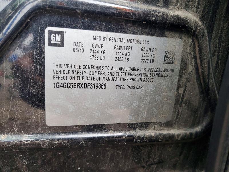 Auction sale of the 2013 Buick Lacrosse, vin: 1G4GC5ERXDF319866, lot number: 78418065