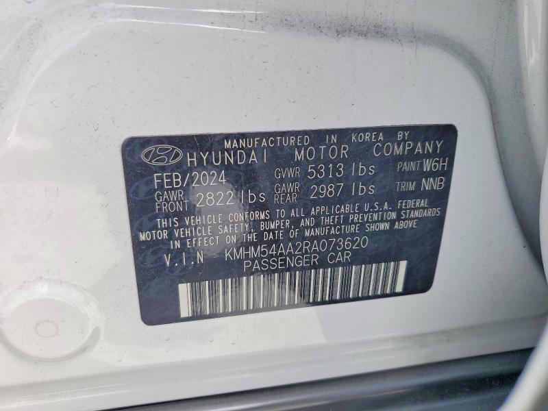 Продаж на аукціоні авто 2024 Hyundai Ioniq 6, vin: KMHM54AA2RA073620, номер лоту: 46710266