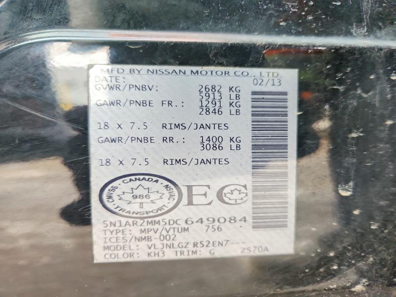 Продаж на аукціоні авто 2013 Nissan Pathfinder, vin: 5N1AR2MM5DC649084, номер лоту: 41735616