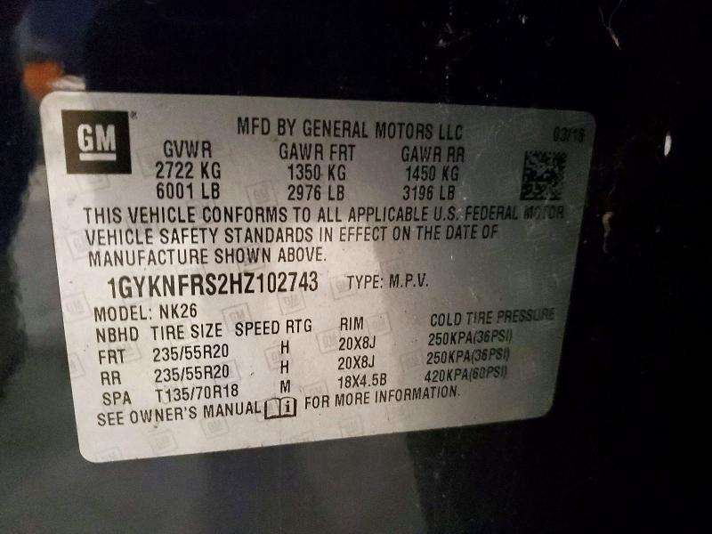 Aukcja sprzedaży 2017 Cadillac Xt5, vin: 1GYKNFRS2HZ102743, numer aukcji: 46486086