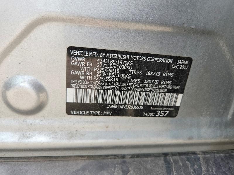Продаж на аукціоні авто 2018 Mitsubishi Outlander Sport, vin: JA4AR4AW5JZ036536, номер лоту: 41649136