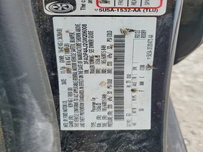47582906 :رقم المزاد ، 3FADP4AJ2GM206008 vin ، 2016 Ford Fiesta مزاد بيع