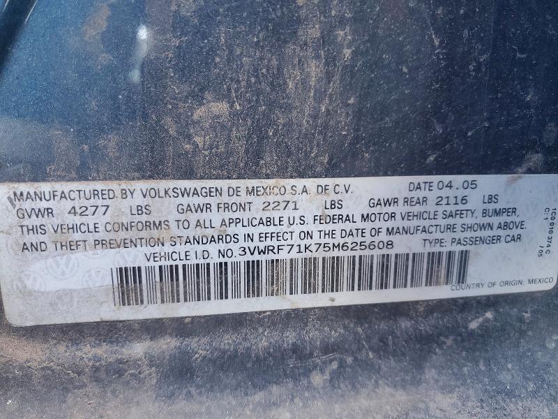 Продажа на аукционе авто 2005 Volkswagen New Jetta, vin: 3VWRF71K75M625608, номер лота: 79898635