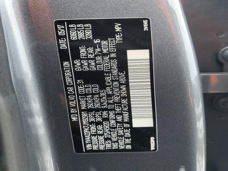41944096 :رقم المزاد ، YV4A22PK7J1192981 vin ، 2018 Volvo Xc90 مزاد بيع