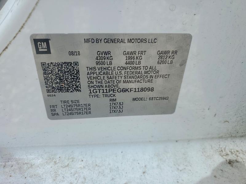 Aukcja sprzedaży 2019 Gmc Sierra, vin: 1GT11PEG6KF118098, numer aukcji: 46179826