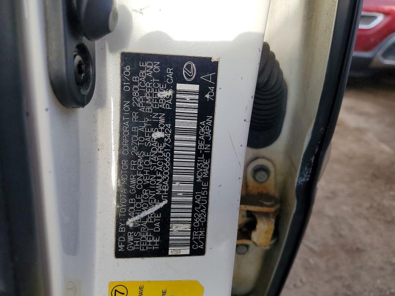 Продажа на аукционе авто 2006 Lexus Es 330, vin: JTHBA30G665173424, номер лота: 47181466