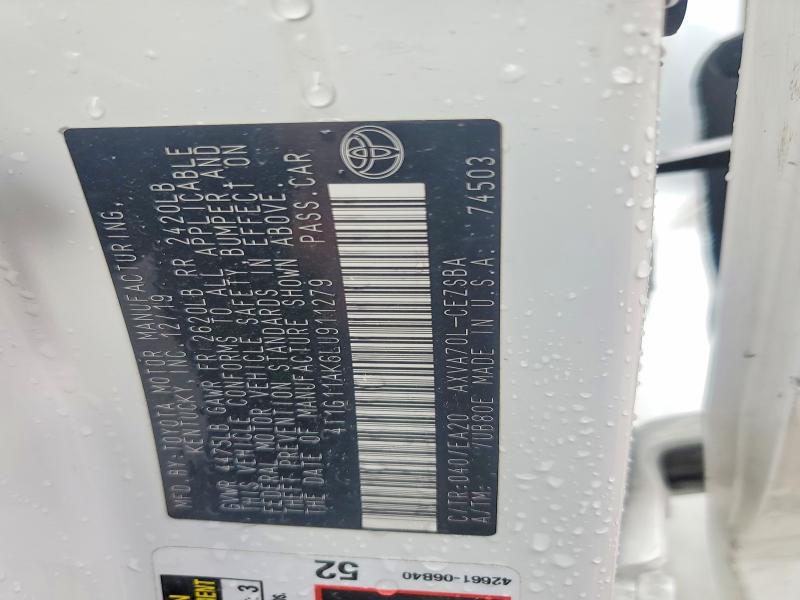2020 Toyota Camry მანქანა იყიდება აუქციონზე, vin: 4T1G11AK6LU911279, აუქციონის ნომერი: 79013125
