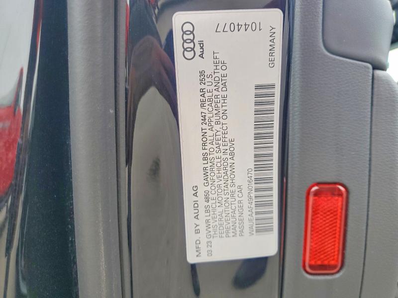 Aukcja sprzedaży 2023 Audi A4, vin: WAUEAAF49PN016470, numer aukcji: 47804746