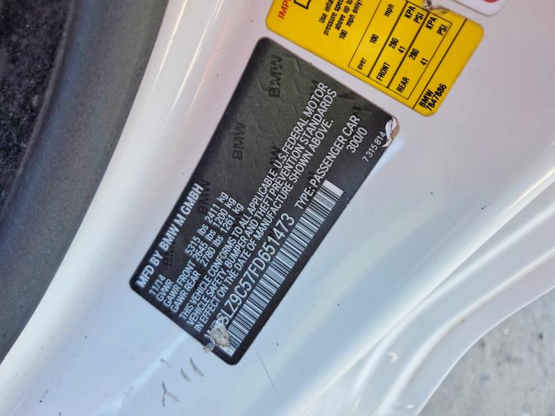 Продаж на аукціоні авто 2015 Bmw M6, vin: WBSLZ9C57FD651473, номер лоту: 46678676