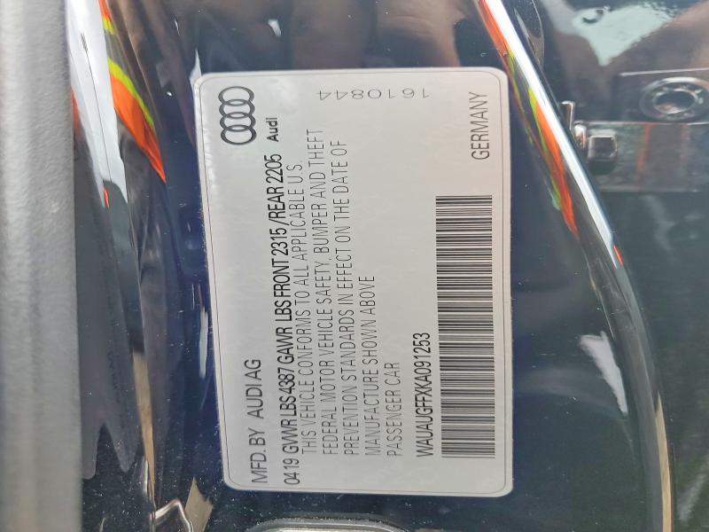 46341496 :رقم المزاد ، WAUAUGFFXKA091253 vin ، 2019 Audi A3 مزاد بيع
