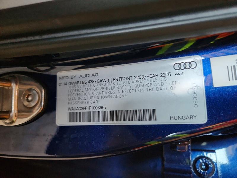 79195355 :رقم المزاد ، WAUACGFF1F1003957 vin ، 2015 Audi A3 مزاد بيع