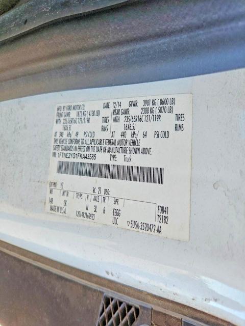 58230856 :رقم المزاد ، 1FTNE2YG1FKA43585 vin ، 2015 Ford Transit مزاد بيع