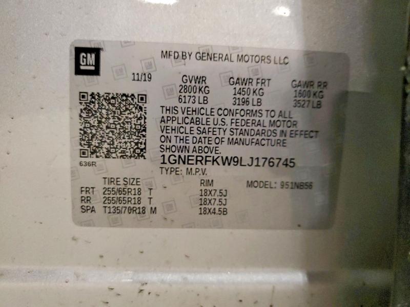 2020 Chevrolet Traverse მანქანა იყიდება აუქციონზე, vin: 1GNERFKW9LJ176745, აუქციონის ნომერი: 47362666