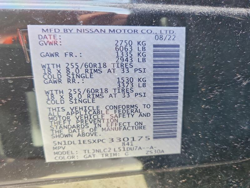 Aukcja sprzedaży 2023 Infiniti Qx60, vin: 5N1DL1ESXPC330175, numer aukcji: 47335656