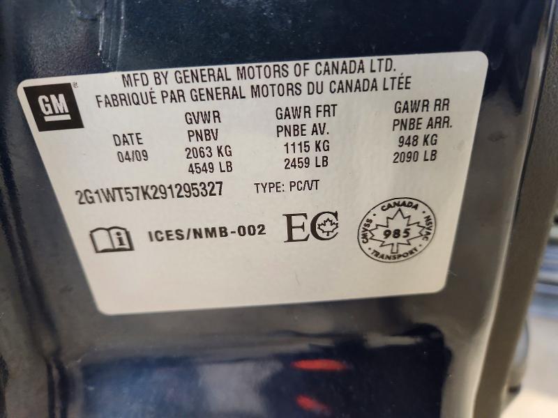 47081586 :رقم المزاد ، 2G1WT57K291295327 vin ، 2009 Chevrolet Impala مزاد بيع
