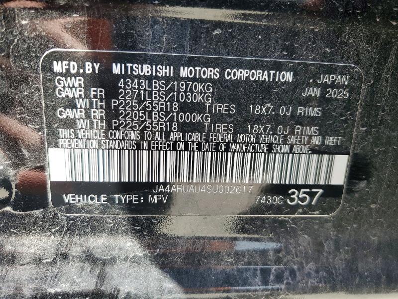 Продаж на аукціоні авто 2025 Mitsubishi Outlander Sport, vin: JA4ARUAU4SU002617, номер лоту: 47206156