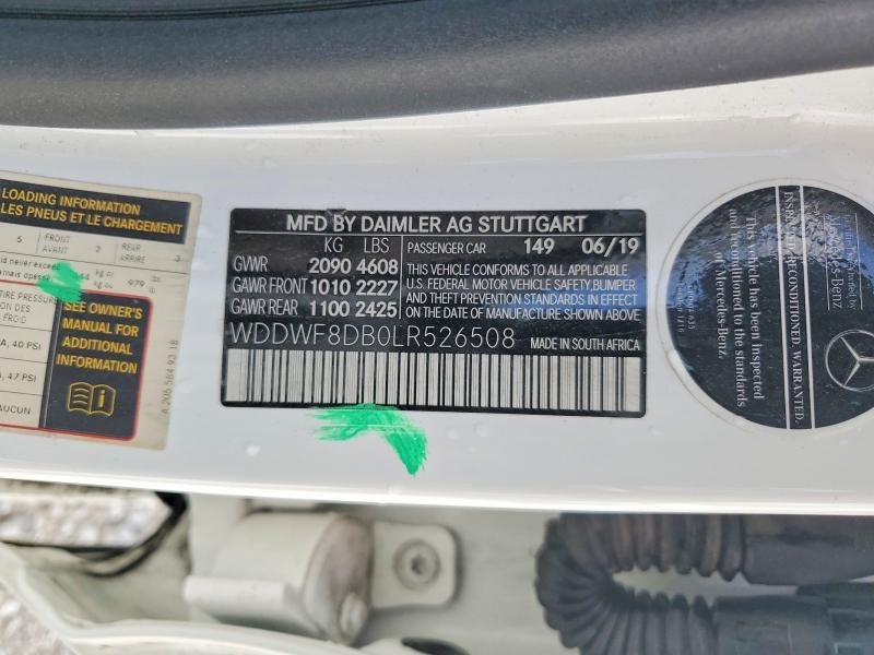 Продажа на аукционе авто 2020 Mercedes-benz C, vin: WDDWF8DB0LR526508, номер лота: 79667095