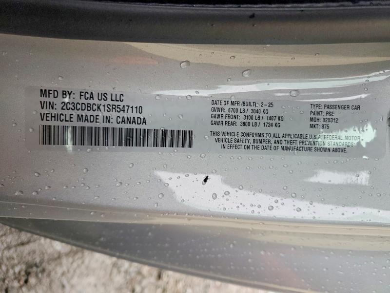 45842566 :رقم المزاد ، 2C3CDBCK1SR547110 vin ، 2025 Dodge Charger مزاد بيع