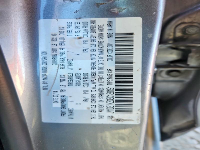 2014 Mazda Mazda2 მანქანა იყიდება აუქციონზე, vin: JM1DE1KZ0E0188191, აუქციონის ნომერი: 47396486