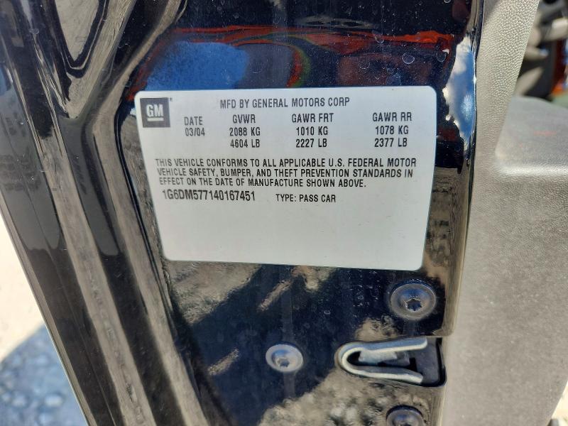 46277706 :رقم المزاد ، 1G6DM577140167451 vin ، 2004 Cadillac Cts مزاد بيع