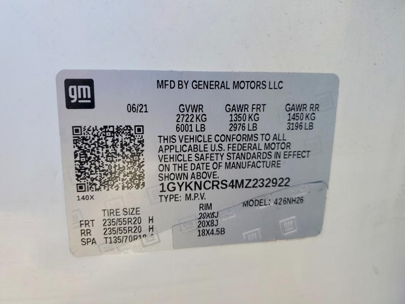 Aukcja sprzedaży 2021 Cadillac Xt5, vin: 1GYKNCRS4MZ232922, numer aukcji: 41761196