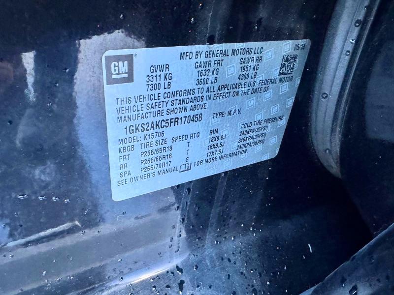 Продаж на аукціоні авто 2015 Gmc Yukon, vin: 1GKS2AKC5FR170458, номер лоту: 41938866
