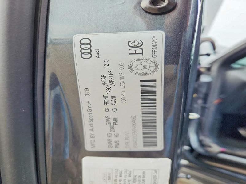 Продажа на аукционе авто 2019 Audi Rs5, vin: WUACWCF54KA904062, номер лота: 46501406