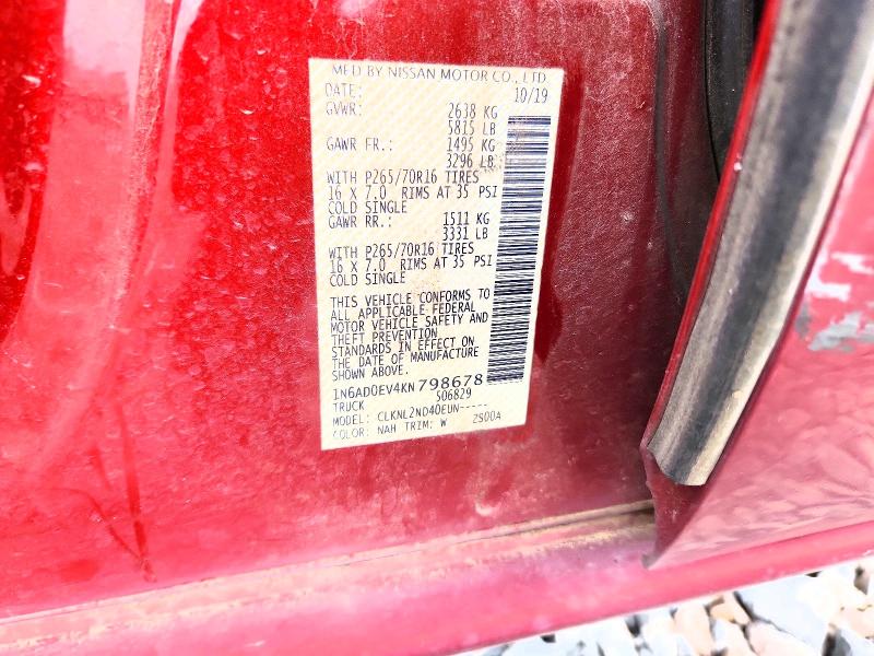 Aukcja sprzedaży 2019 Nissan Frontier, vin: 1N6AD0EV4KN798678, numer aukcji: 48117896